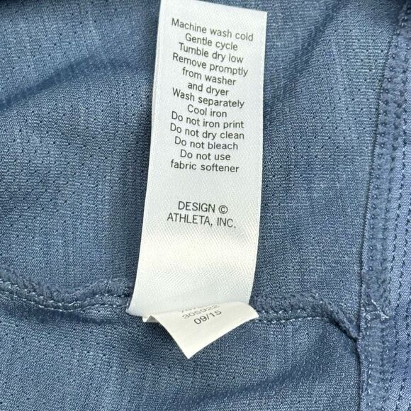 Athleta blue abstract pattern supercharged tank top with built in bra size XL - Picture 13 of 13